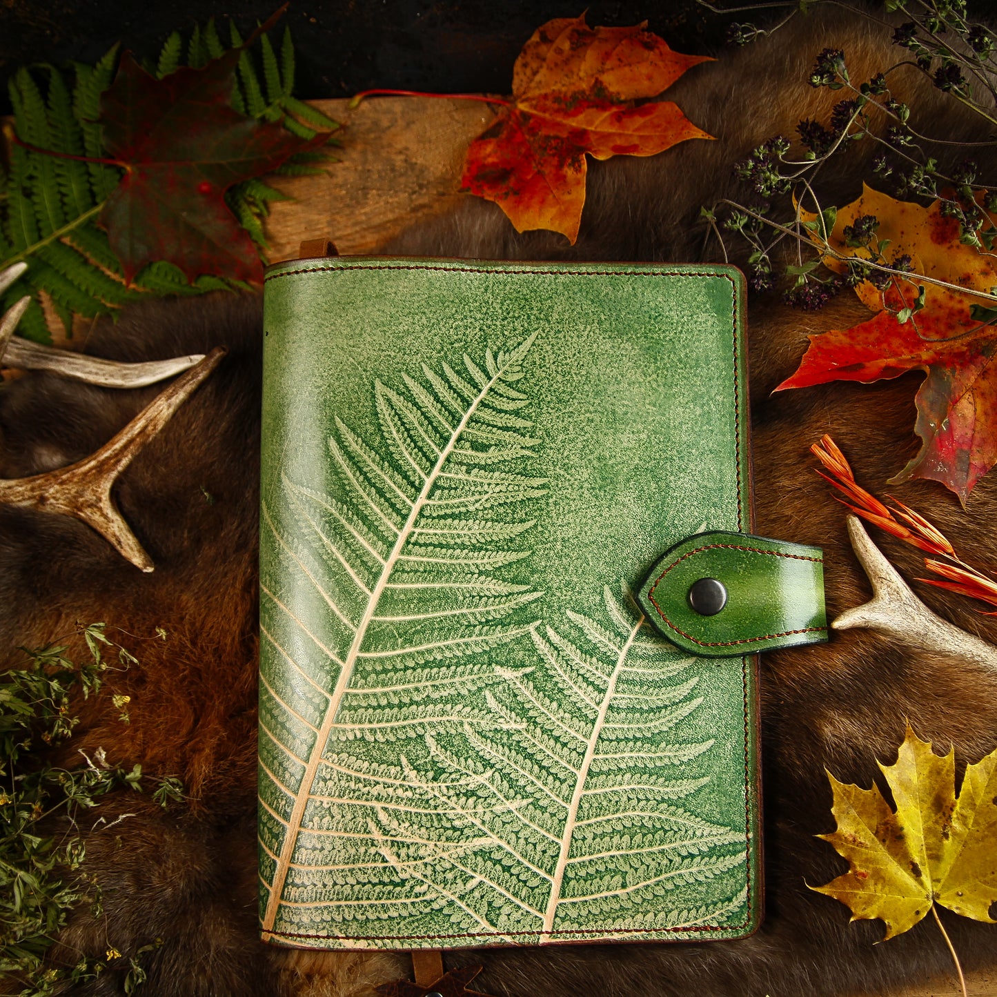 Höstligt anteckningsbokomslag • Fern Notebook • Dagbok