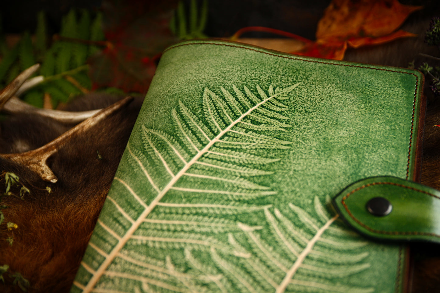Höstligt anteckningsbokomslag • Fern Notebook • Dagbok