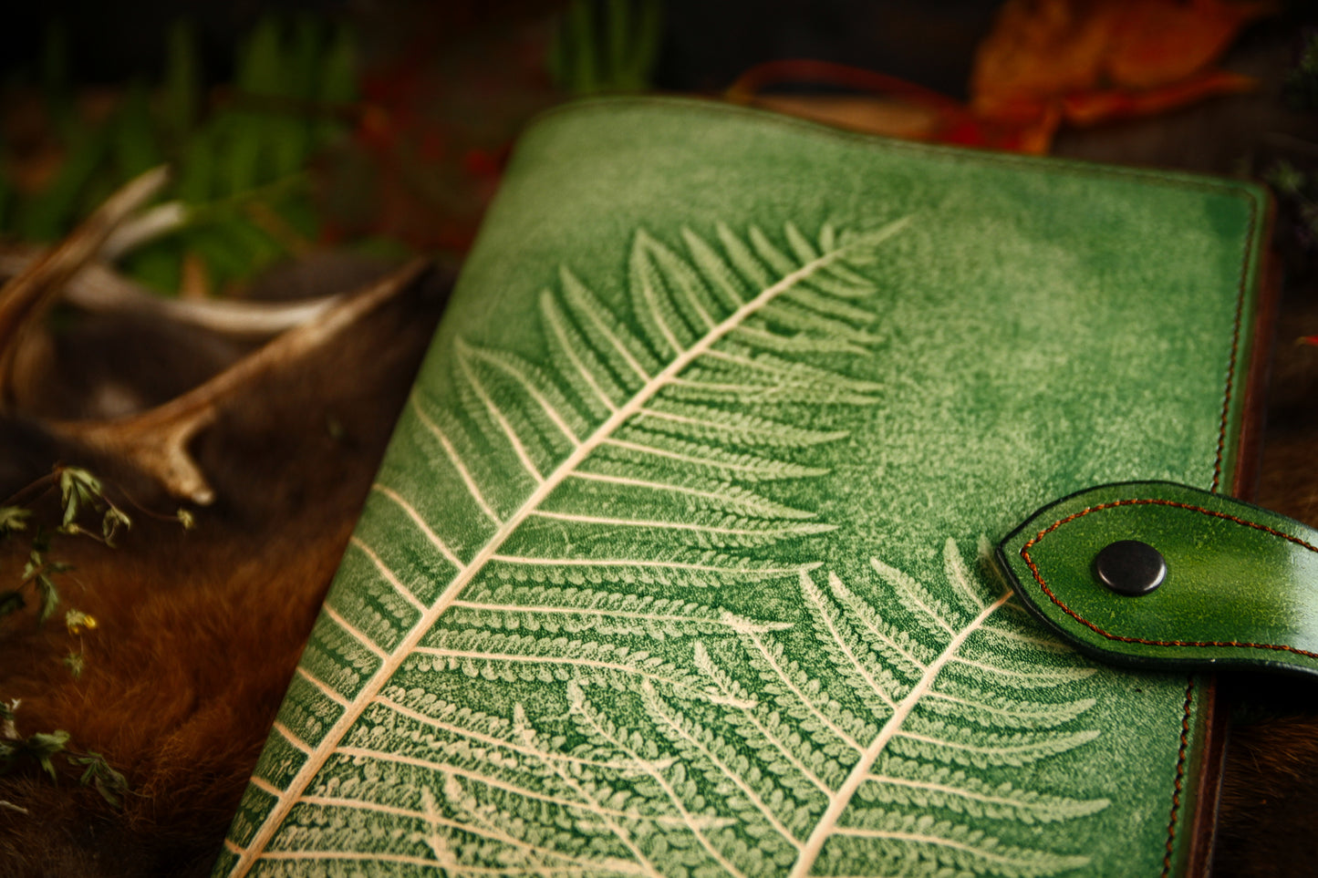 Höstligt anteckningsbokomslag • Fern Notebook • Dagbok