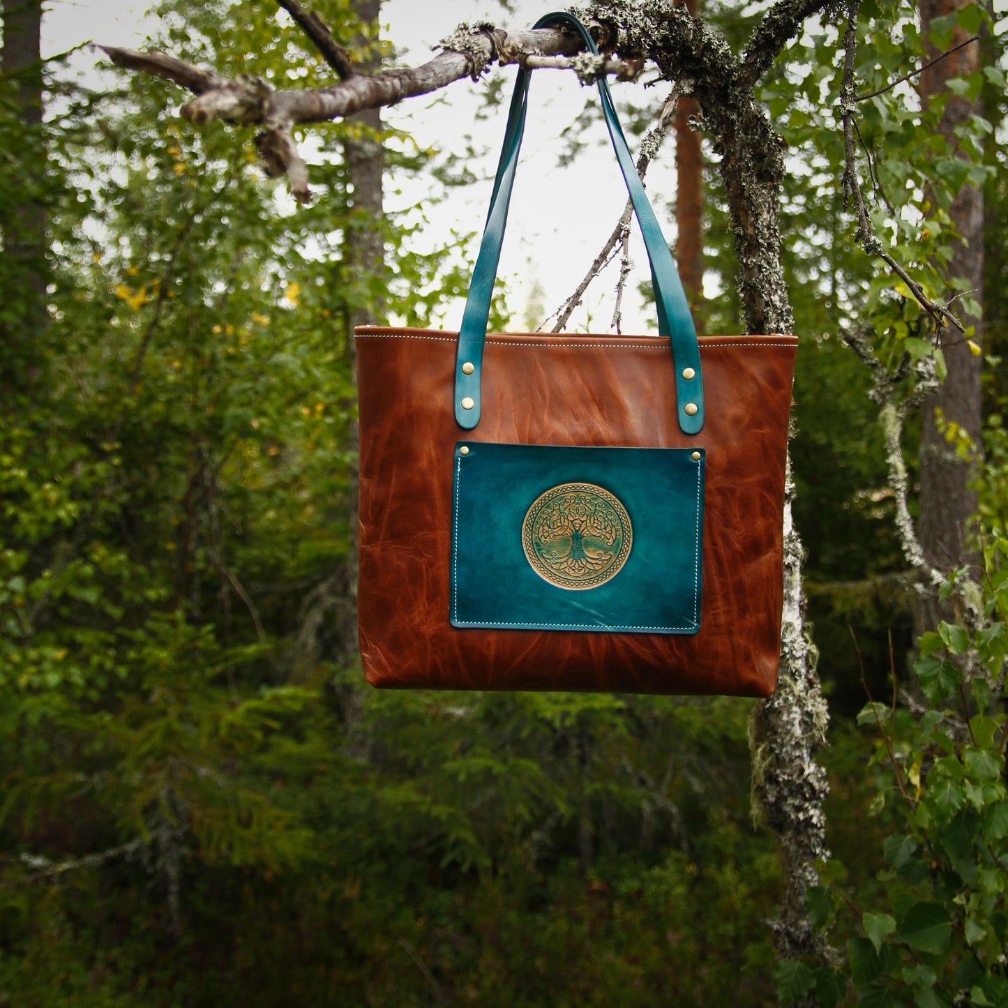 Baum des Lebens • Leder Shopper • mit Innentasche • Shopper Tasche