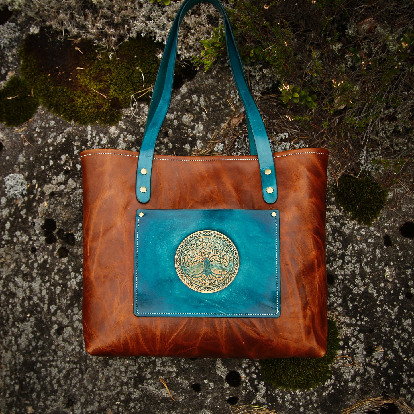 Baum des Lebens • Leder Shopper • mit Innentasche • Shopper Tasche