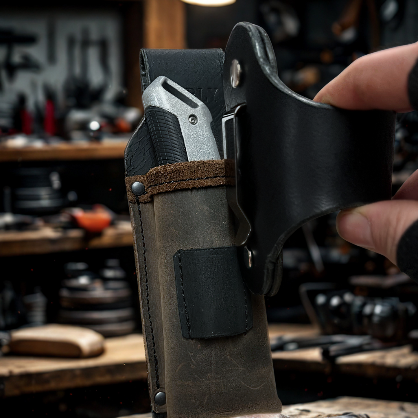 Professionelle Messer Werkzeugtasche mit Hammerschlaufe