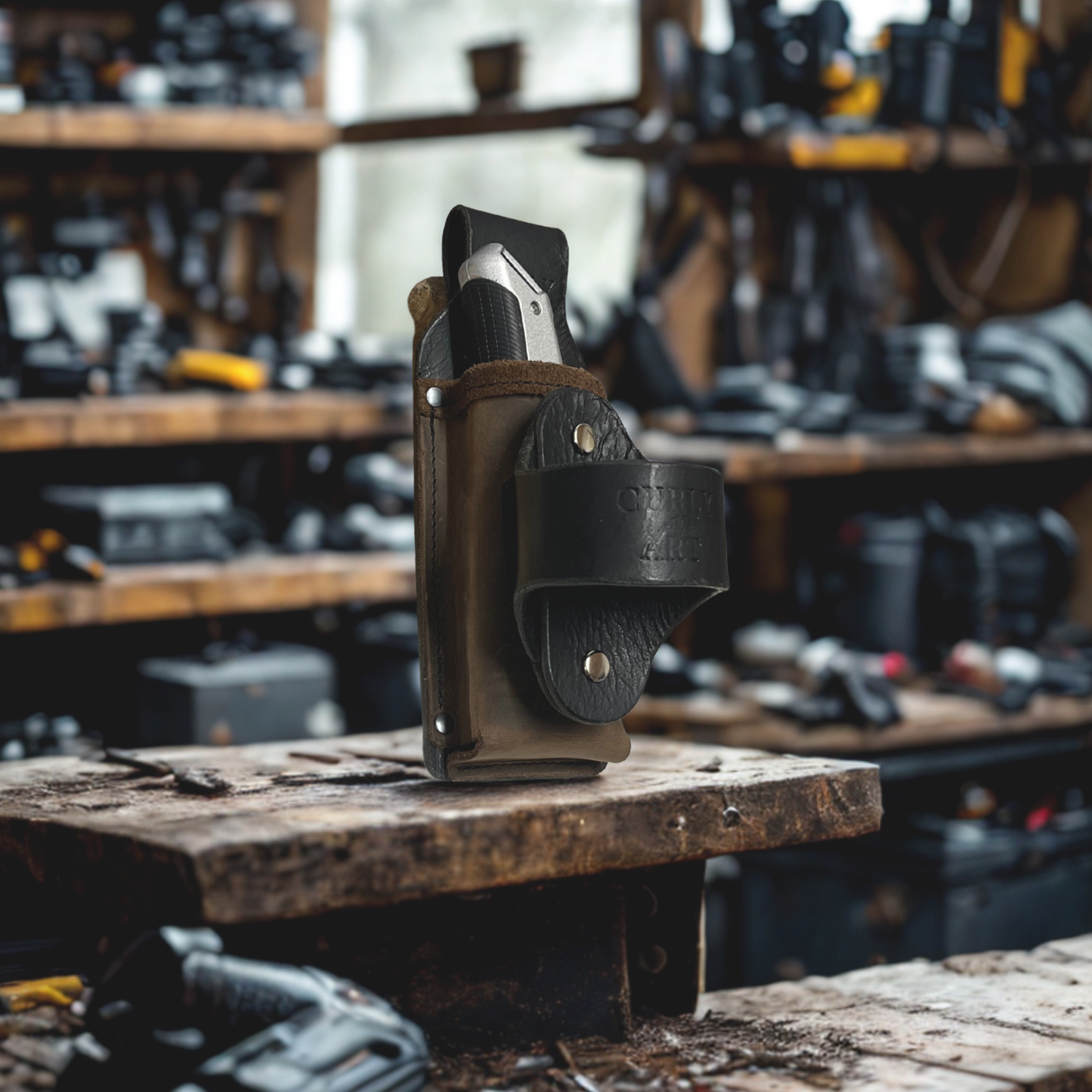 Professionelle Messer Werkzeugtasche mit Hammerschlaufe