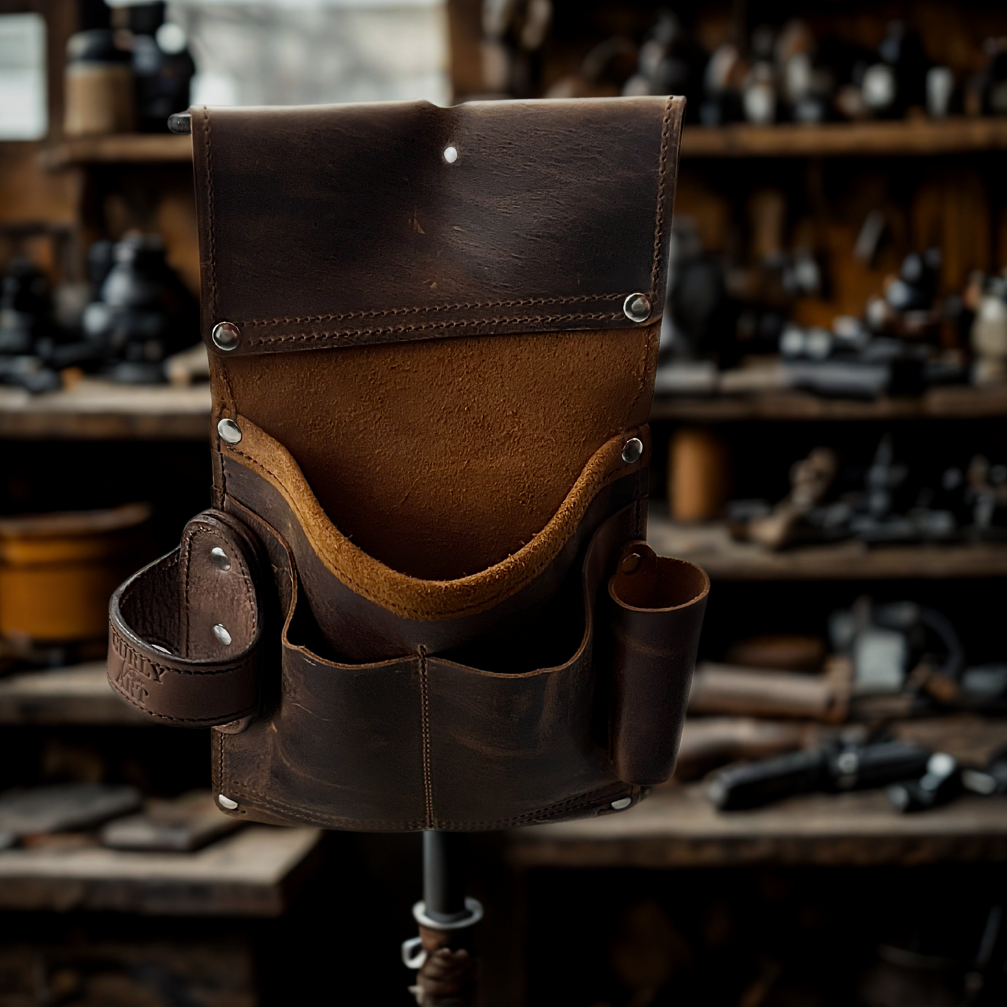 Werkzeugtasche Leder – Allroundmodell 2 rechts – Werkzeuggürtel Leder