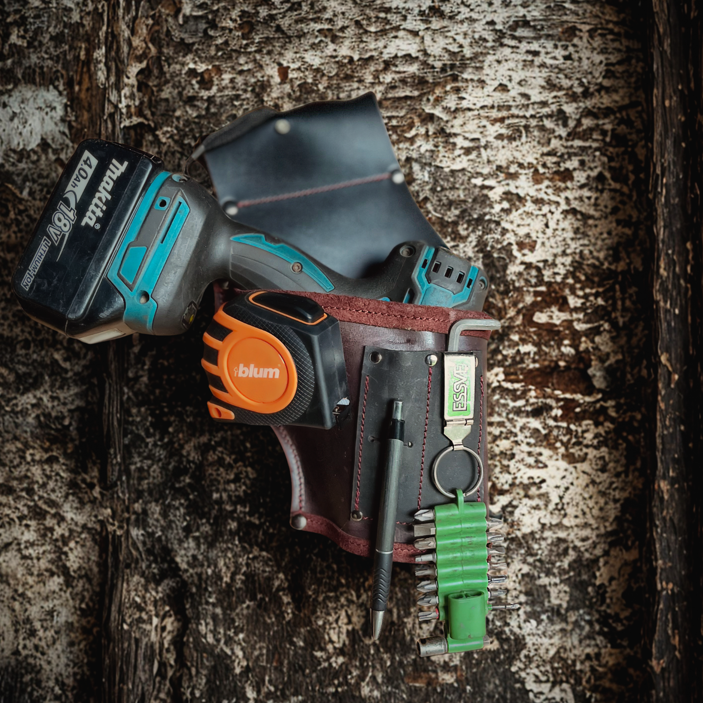 Akkuschrauber Modul - Akkuschrauberhalter Leder – Werkzeuggürtel