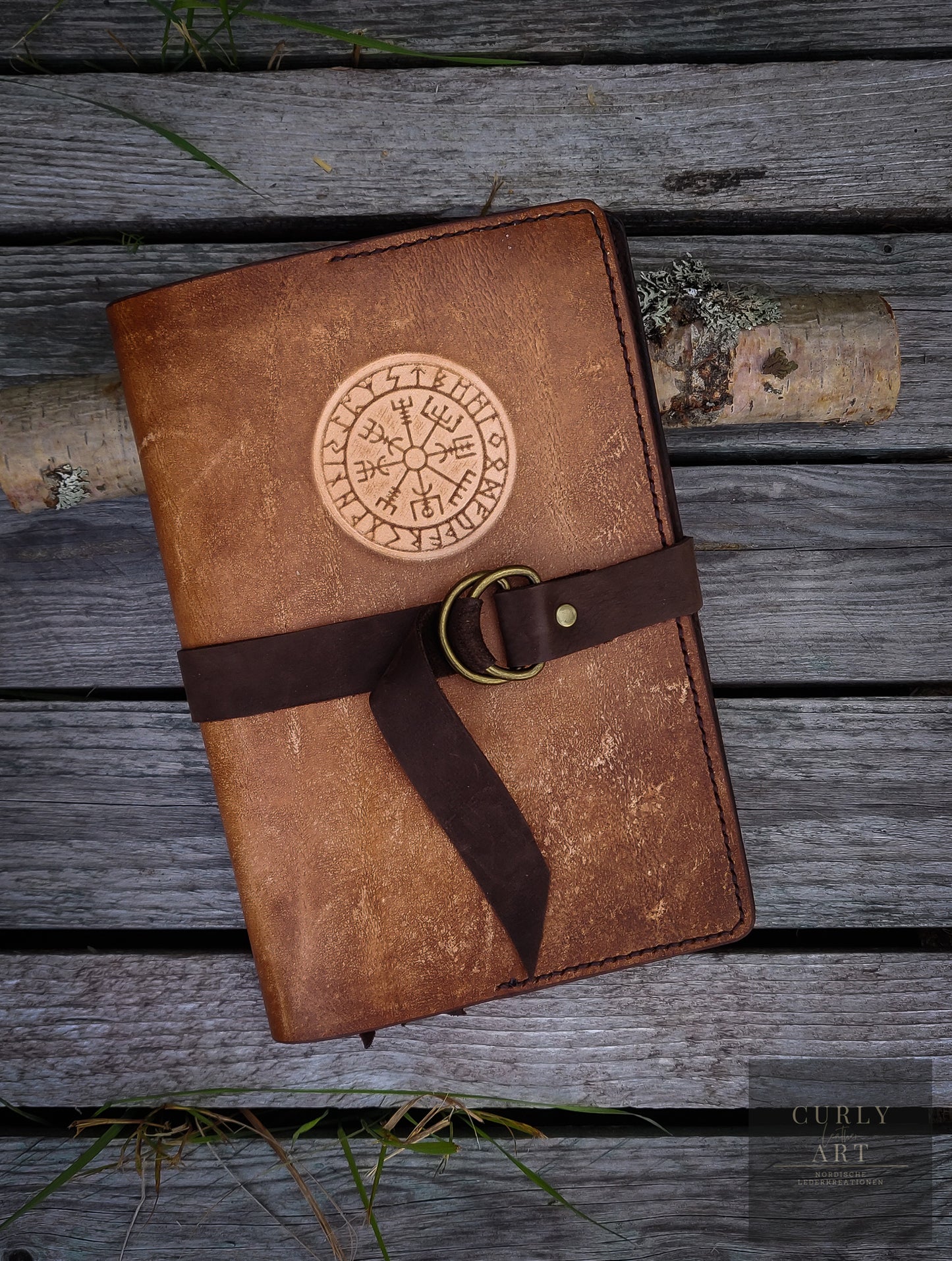 Notizbuch Leder A5, Vegvisir, Made to order