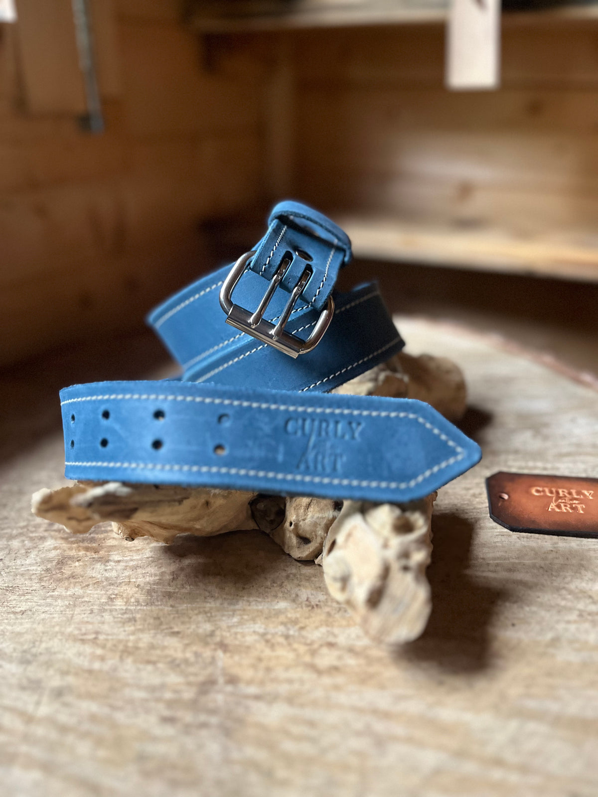 Arbeitsgürtel aus Leder – 4 cm, doppellagig vernäht