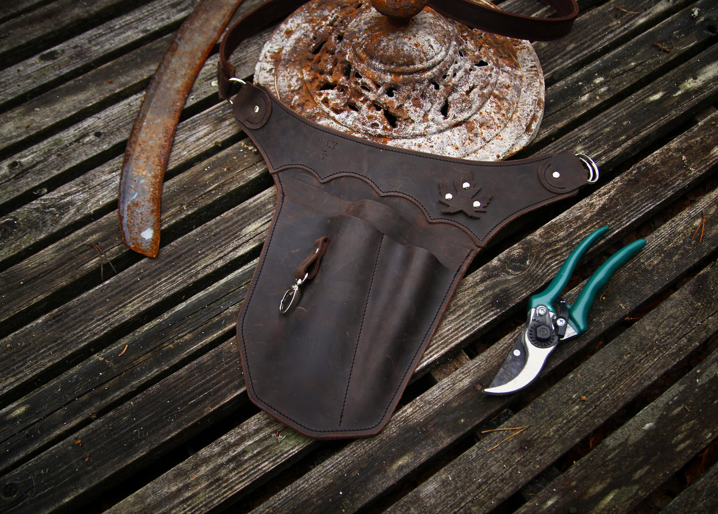 Garden Tool Belt Leather/Florist Tool Belt/Right Body Side/Farm Belt/Garden Tool Belt/Tool Waist Bag Leather