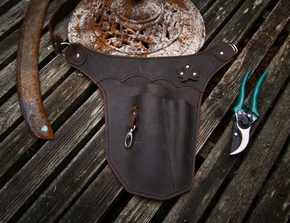 Garden Tool Belt Leather/Florist Tool Belt/Right Body Side/Farm Belt/Garden Tool Belt/Tool Waist Bag Leather