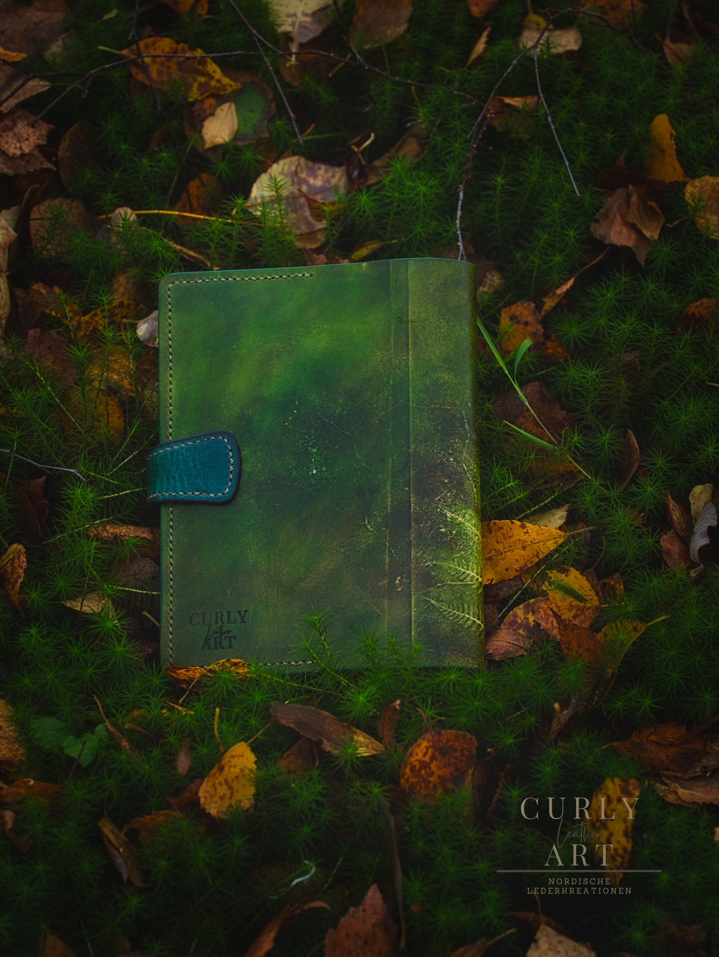 Herbstliche Notizbuch Hülle • Notizbuch Farn • Tagebuch