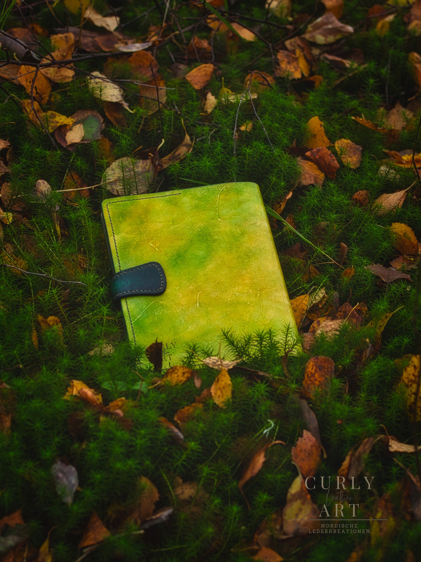 Herbstliche Notizbuch Hülle • Notizbuch Eichenblatt • Tagebuch