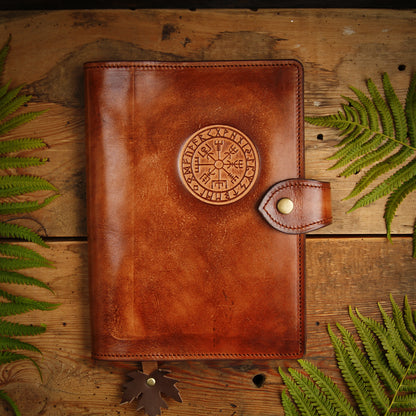 Notizbuch Leder A5, Vegvisir, Made to order