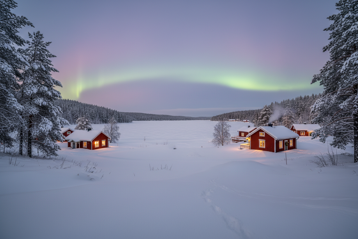 winterlandschaft schweden, weihnachten