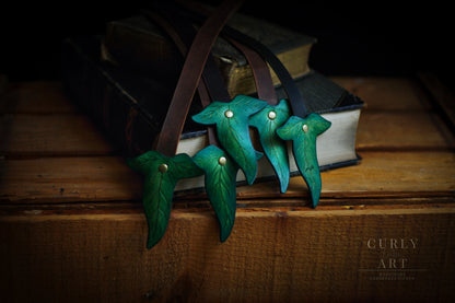 Lord of the Rings Bookmarks/Leather Bookmarks/The Hobbit/Lord of the Rings Gifts/Elven Leaf/Lord of the Rings Accessories