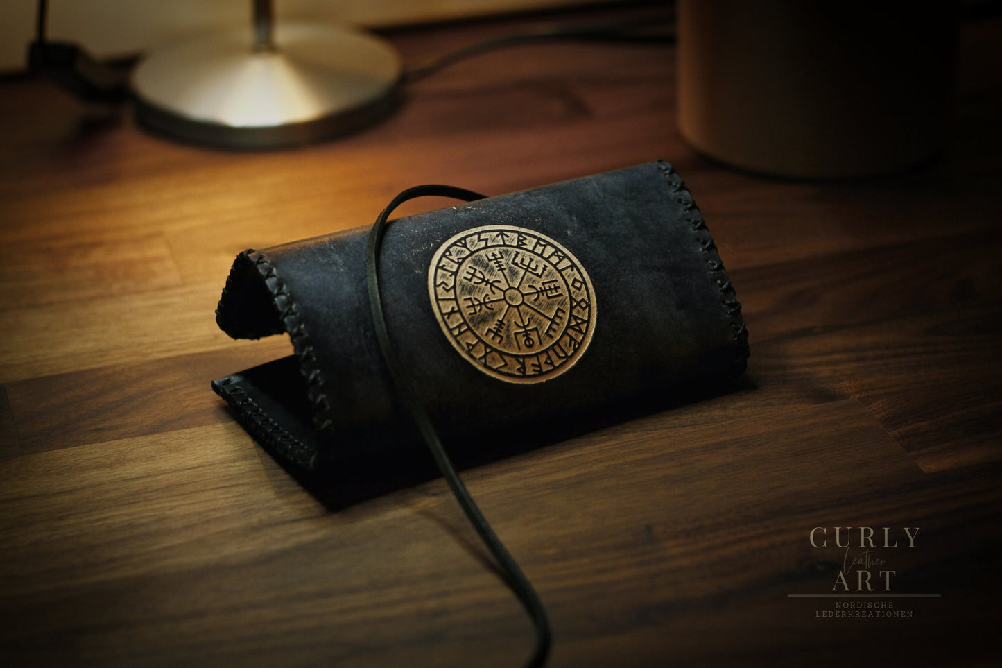 Tobacco pouch leather/tobacco pouch leather/tobacco pouch Vegvisir/Norse compass/rolling tobacco pouch/roll pouch leather/Father's Day gift