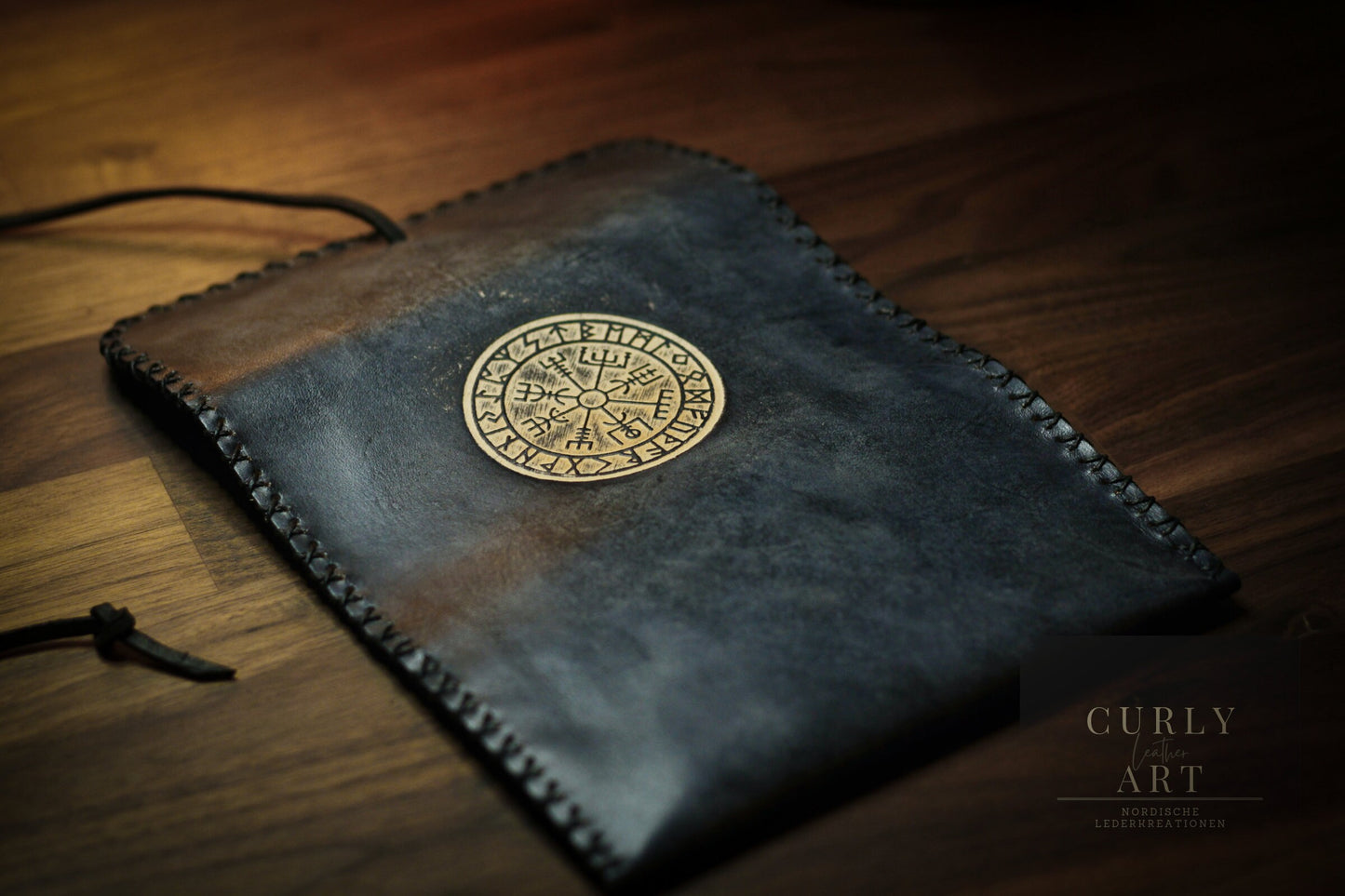 Tobacco pouch leather/tobacco pouch leather/tobacco pouch Vegvisir/Norse compass/rolling tobacco pouch/roll pouch leather/Father's Day gift
