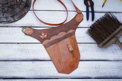 Garden Tool Belt Leather/Left Side/Florist Tool Belt/Garden Waist Bag/Garden Tool Belt/Garden Belt Leather
