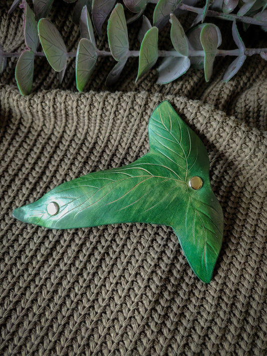 Elven leaf hair clips made of leather/hair clips/hair clip leather/hair accessories leather/hair clip large/Lord of the Rings