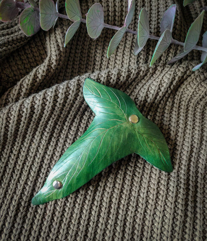 Elven leaf hair clips made of leather/hair clips/hair clip leather/hair accessories leather/hair clip large/Lord of the Rings